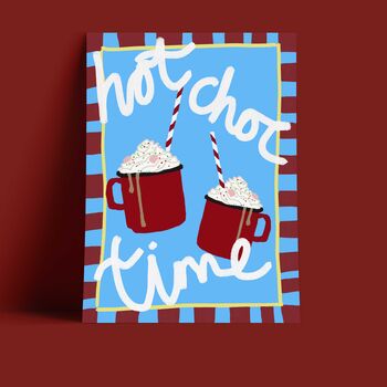 'Hot Choc Time' Christmas Art Print, 4 of 4