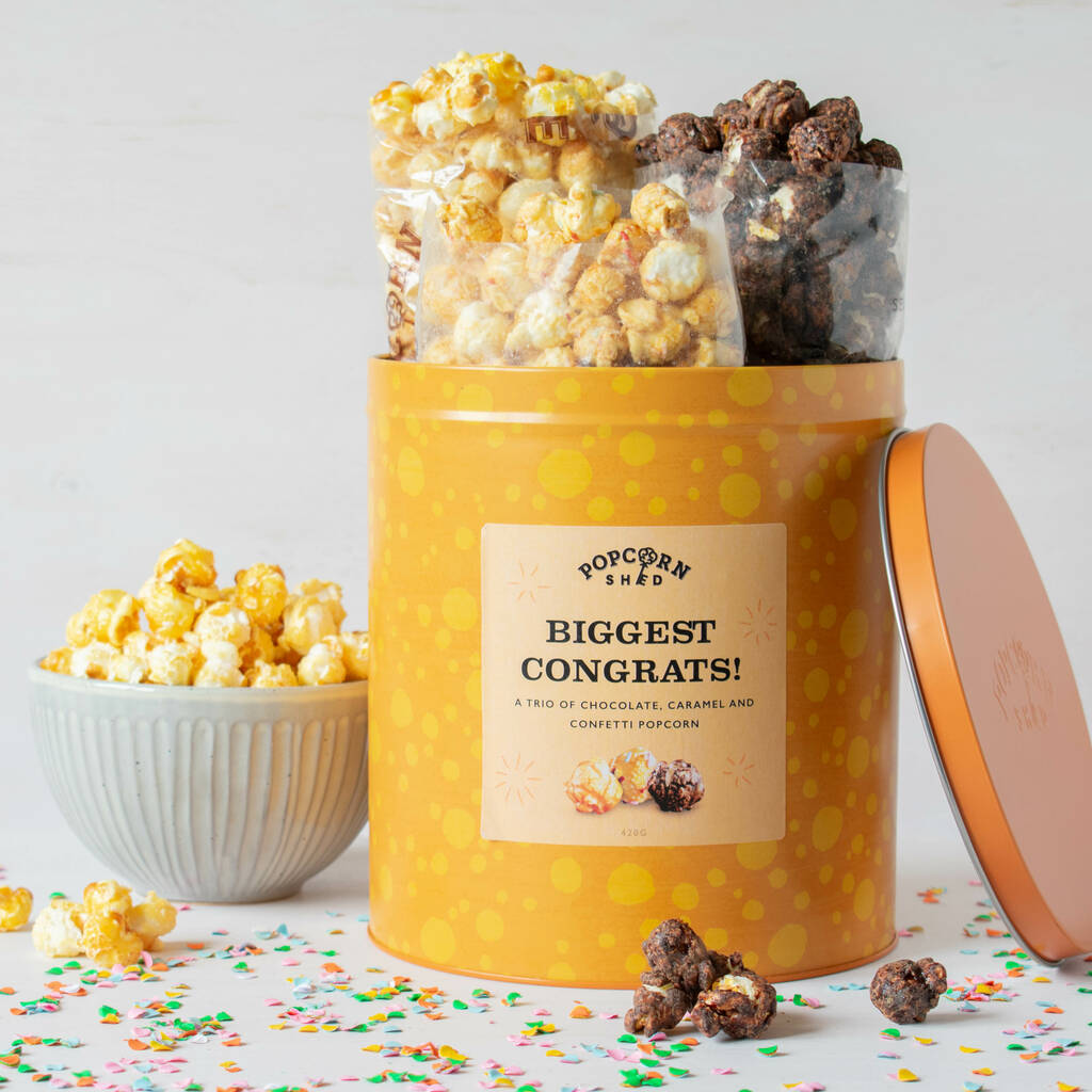 Biggest Congrats Popcorn Gift Tin, 1 of 4