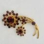 Original 1950s Faux Amethyst Floral Brooch, thumbnail 4 of 8