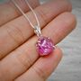 Raw Ruby Pendant Sterling Silver Chain Necklace, thumbnail 5 of 12