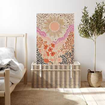 Dreamy Celestial Pastel Sun Art Print, 4 of 4