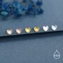 Sterling Silver Sunburst Heart Stud Earrings, thumbnail 4 of 12