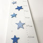 Personalised Blue Stars Wooden Height Chart, thumbnail 5 of 12