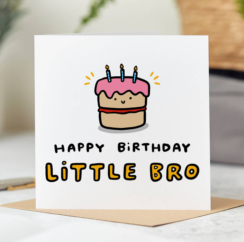 'Little Bro' Birthday Card By Arrow Gift Co