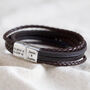 Men's Personalised Layered Leather Bracelet, thumbnail 4 of 8