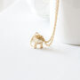 Gold Plated Elephant Necklace, thumbnail 1 of 8