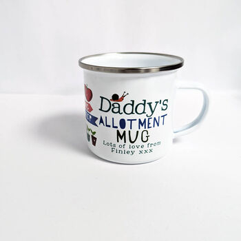 Personalised Enamel Gardening Mug, 4 of 4