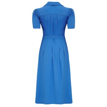 Peggy Dress In Palace Blue 1940s Vintage Style, 2 of 3