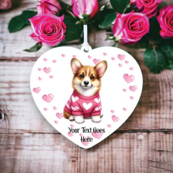 Personalised Pet Corgi Pet Love Decoration, 2 of 2