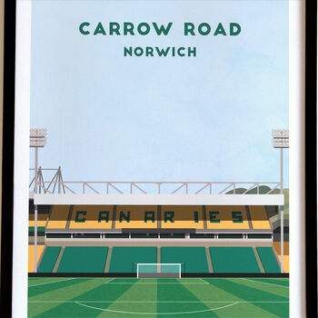 Carrow Road Norwich Football Stadium Art Print Gift, 8 of 8