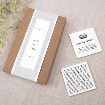 Set Of Two Ceramic Yoga Coasters In Gift Box, 2 of 10