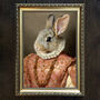 Rabbit Vintage Portrait Print, thumbnail 3 of 3