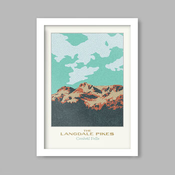 The Langdale Pikes, Central Fells Lake District Poster, 3 of 4