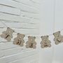 Personalised Wooden Bunting Teddy And Name, thumbnail 9 of 10