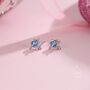 Sterling Silver Cz Saturn Planet Stud Earrings, thumbnail 5 of 11