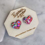 Colour Pop Confetti Heart Stud Earrings, thumbnail 2 of 8