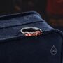 Sterling Silver Natural Garnet Half Infinity Ring, thumbnail 4 of 12