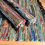 Turquoise Blue Chindi Recycled Cotton Rag Rug, thumbnail 2 of 7