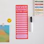 Never Ending To Do List Pink And Red | Magnetic Fridge Planner, thumbnail 1 of 5