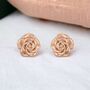 18ct Rose Gold Plated June Birth Flower Stud Earrings, thumbnail 1 of 6