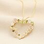 Crystal Flower And Bee 'Love' Pendant Necklace In Gold, thumbnail 2 of 4