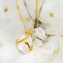Two Hands Hugging White Stone Resin Couple Pendant Necklace, thumbnail 1 of 7