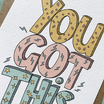 You Got This Graffiti Style Greeting Card, 3 of 4