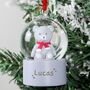 Teddy Christmas Glass Bauble, thumbnail 1 of 2