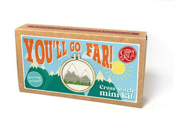 You'll Go Far! Mini Matchbox Cross Stitch Kit, 5 of 6