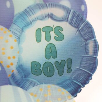 Personalised New Baby Boy Balloon Card, 3 of 6