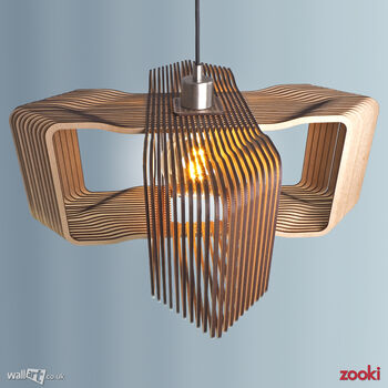 Zooki 17 'Xenu' Wooden Pendant Light, 6 of 10