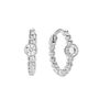 Nadine Crystal Silver Dainty Gem Huggie Earrings, thumbnail 1 of 2