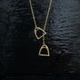 Personalised Stirrup Necklace, Silver, Gold Or Rose Gold, thumbnail 8 of 12