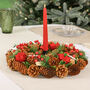 Stars And Roses Christmas Candle Table Centrepiece, thumbnail 1 of 4