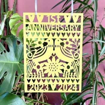 First Anniversary Paper Cut, 9 of 10