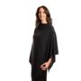 Charcoal Grey 100% Cashmere Button Poncho Gift Boxed, thumbnail 1 of 6
