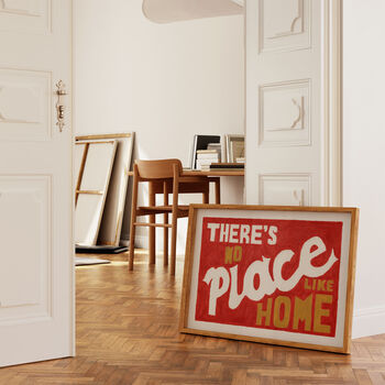 There's No Place Like Home Retro Horizontal Wall Print, 4 of 8