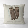 Personalised Otter Couple Gift Cushion, thumbnail 3 of 4