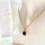 Lapis 18ct Gold Plated Vermeil Silver Pendant Necklace, thumbnail 3 of 11