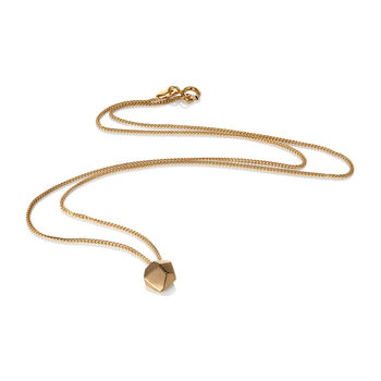 Dainty Gold Plated Silver Nugget Necklace, 2 of 3