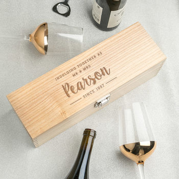 Personalised Mr And Mrs Wine Box, 5 of 7