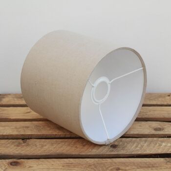 Linen Oatmeal Lampshade, 7 of 9