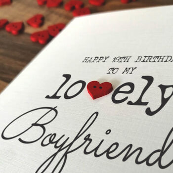Personalised 18th Birthday Card For Special Boyfriend, Handmade Card, 4 of 4