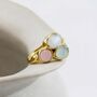 Moonstone, Rose And Aqua Chalcedony Gold Ring, thumbnail 1 of 5