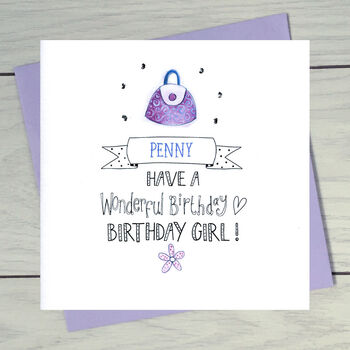 Birthday Girl Personalised Birthday Card, 2 of 3