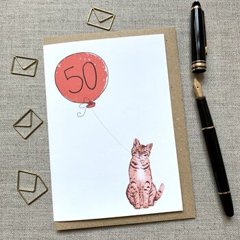 Personalised Cat Birthday Card, 6 of 11