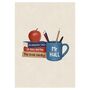 Personalised Books And Mug Teacher Print, thumbnail 8 of 9