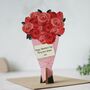 Personalised Valentines Card In Wood, Roses, thumbnail 1 of 5