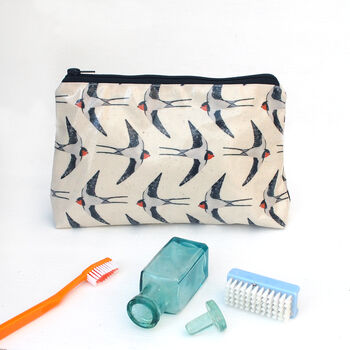 Swallow Oil Cloth Wash Bag, 2 of 3
