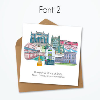 Bath Graduation Skyline Personalised Card, 3 of 9